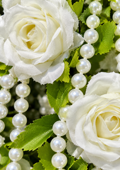Artificial Flower Garland with Rose Pearl |Pack of 10