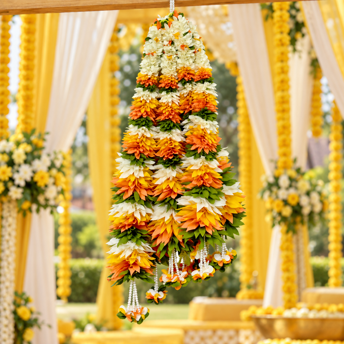Artificial Flower Garland Dhol Ladi | Pack of 10