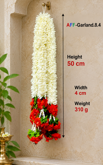 Artificial Flower Garland with Rose Pearl |Pack of 10