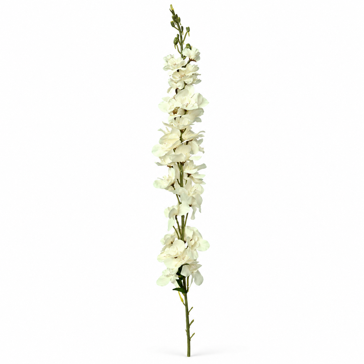 Artificial Ivory White Delphinium Flower Stick – 120 cm Tall Floral Stem for Vases, Home & Wedding Décor