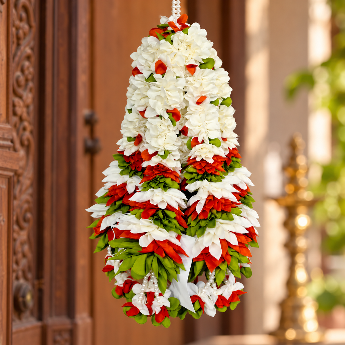 Artificial Flower Garland small Dhol Ladi | Pack of 10