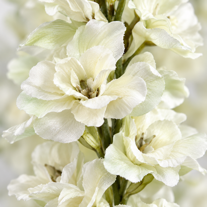 Artificial Ivory White Delphinium Flower Stick – 120 cm Tall Floral Stem for Vases, Home & Wedding Décor