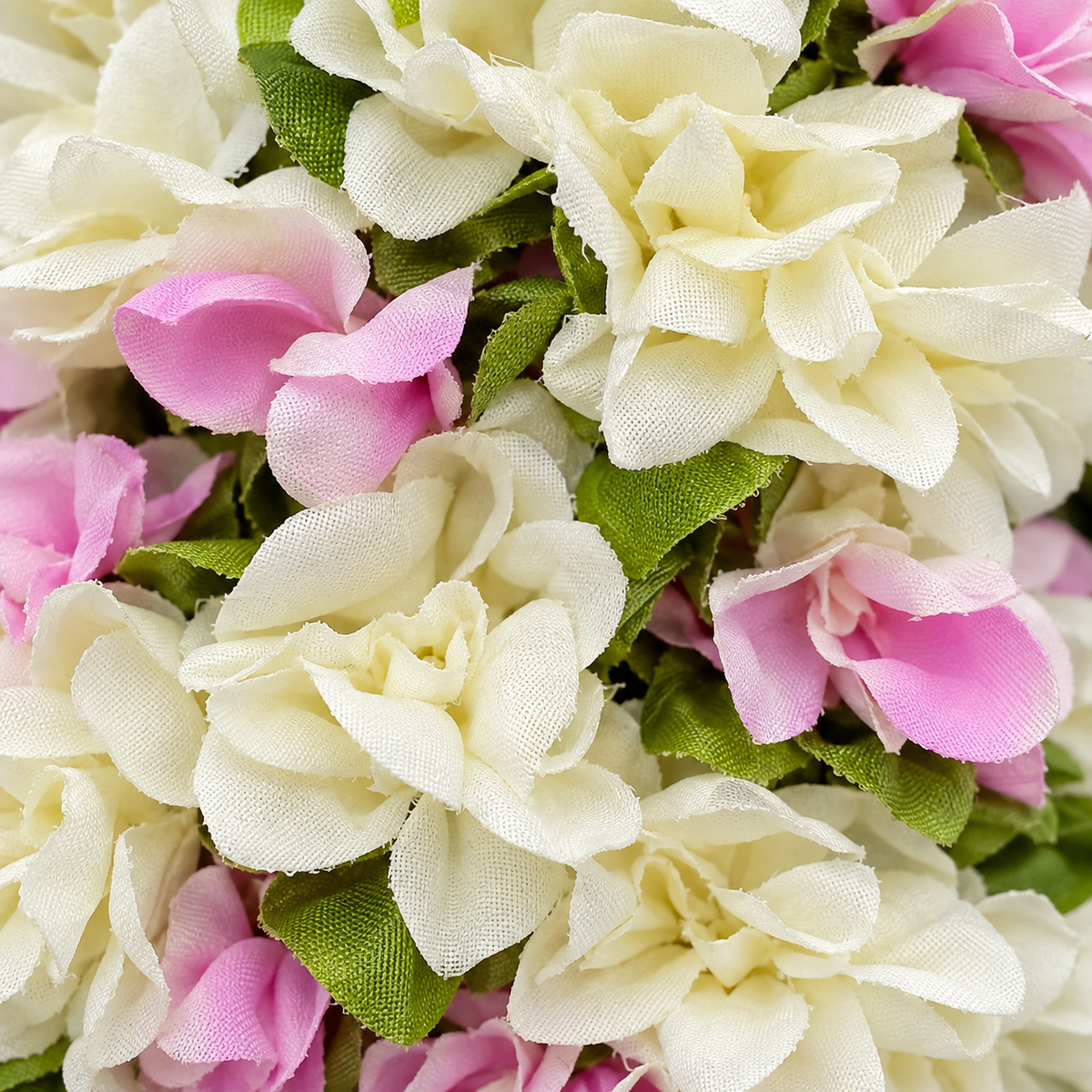 Artificial Pink & White Flower Garland for Wedding & Festive Decoration – 65 cm | Pack of 10