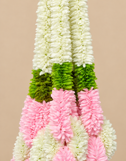 Artificial Small Flower Garland (Sakad Ladi) | Pack of 10