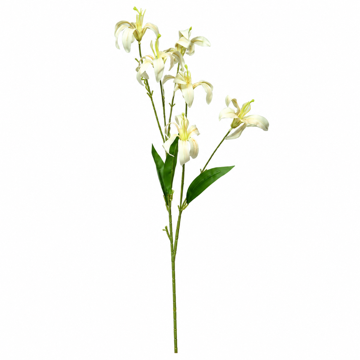 Artificial White Lily Flower Stick – 88 cm Decorative Floral Spray for Home, Office & Wedding Décor