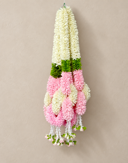 Artificial Small Flower Garland (Sakad Ladi) | Pack of 10