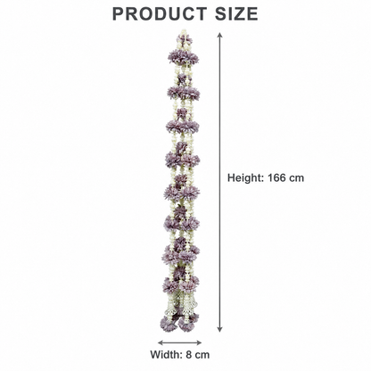 Artificial Flower pearl Garland Pink | Pack of 10