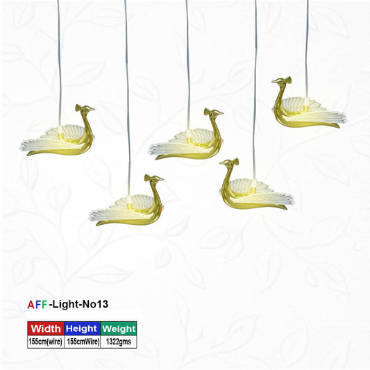 Artificial Flower Factory Golden Grace Modern Decorative Swan Pendant Hanging Light