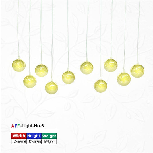 Artificial Flower Factory Golden Sphere Modern Decorative Pendant Hanging Light