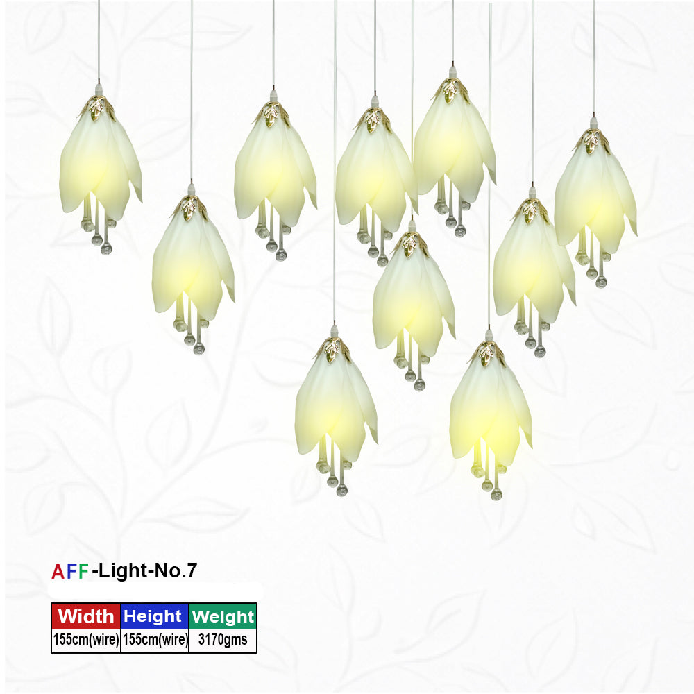 Artificial Flower Factory Lily Glow Modern Decorative Pendant Hanging Light