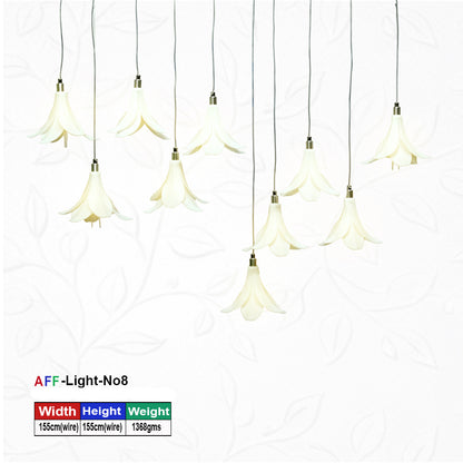Artificial Flower Factory Lily Bloom Modern Decorative Floral Pendant Hanging Light