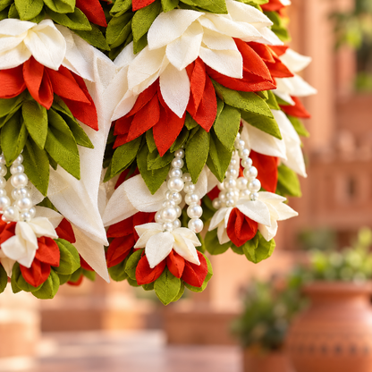 Artificial Flower Garland small Dhol Ladi | Pack of 10