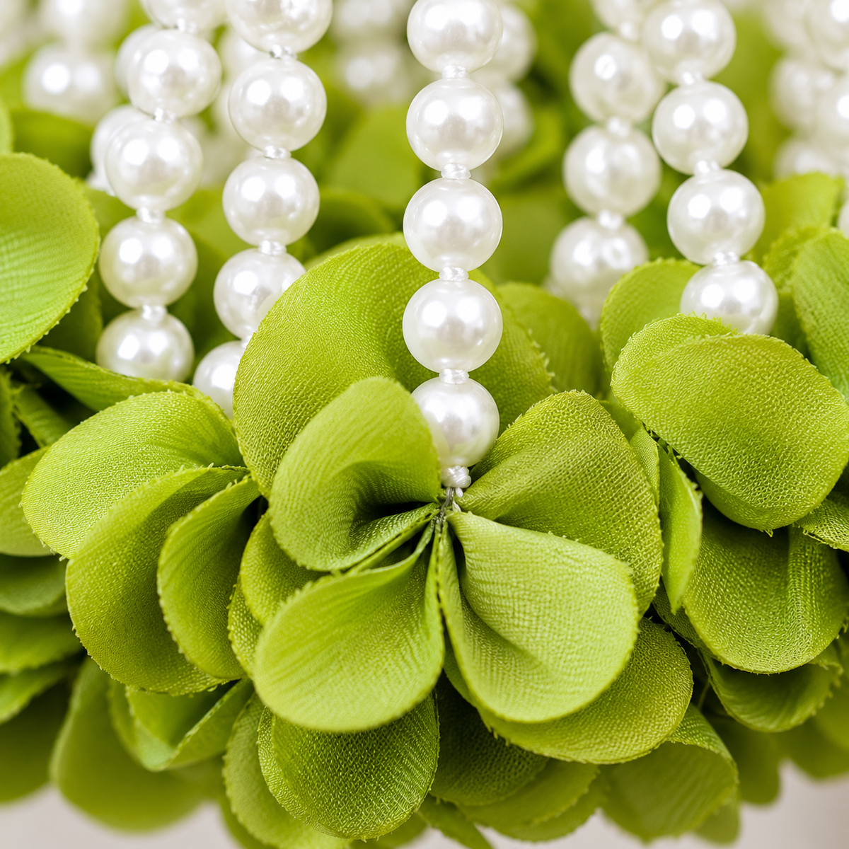 Artificial Lemon Yellow Flower & Pearl Bead Hanging Jhumar for Wedding & Festive Decoration – 27 cm | Pack of 10