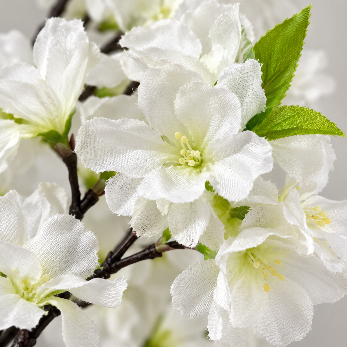 Artificial White Cherry Blossom Stick – 93 cm Decorative Flower Branch for Home, Office & Wedding Décor