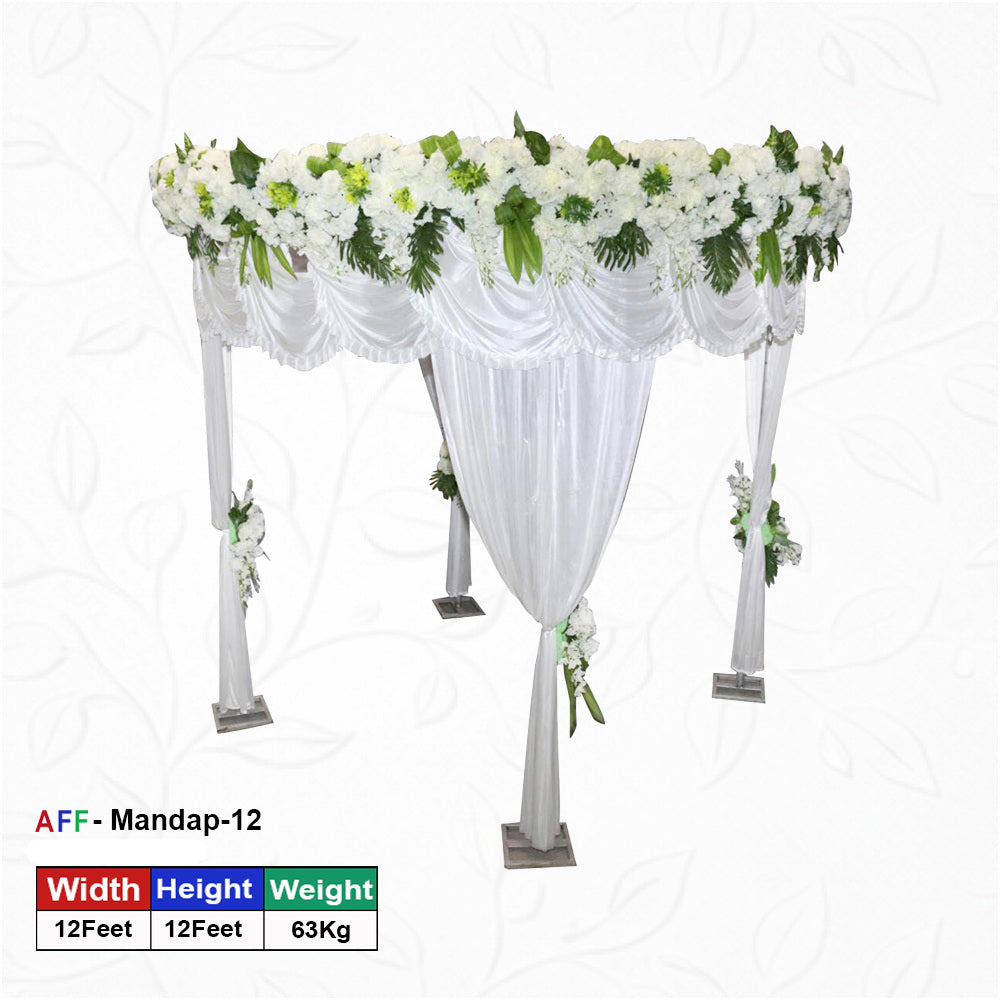 Artificial Serene Pearl Satin Bliss Mandap