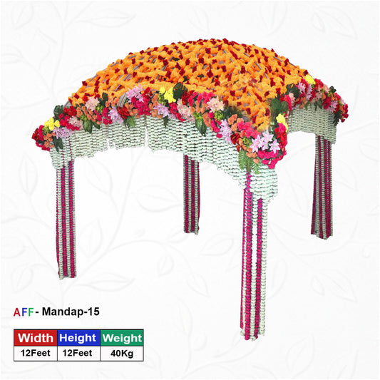 Artificial Radiant Marigold Lattice Mandap