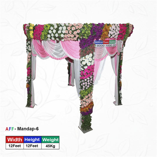 Artificial Rainbow Blossom Celebration Mandap