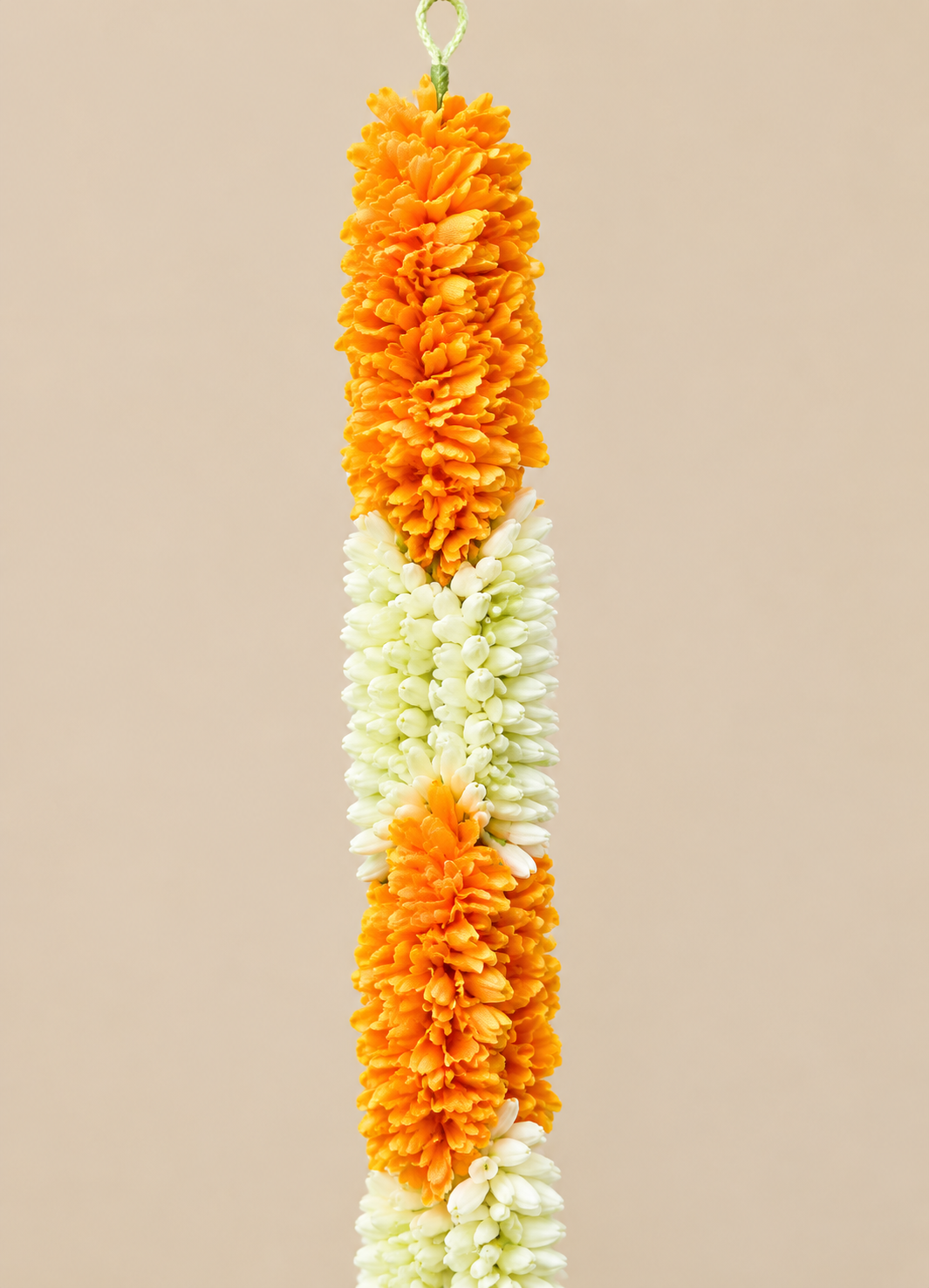 Artificial Flower Garland Sakad Ladi orange & White | Pack of 1