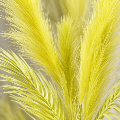 Artificial Yellow Pampas Grass Bunch – 70 cm Decorative Plume Spray for Vases, Home & Event Décor