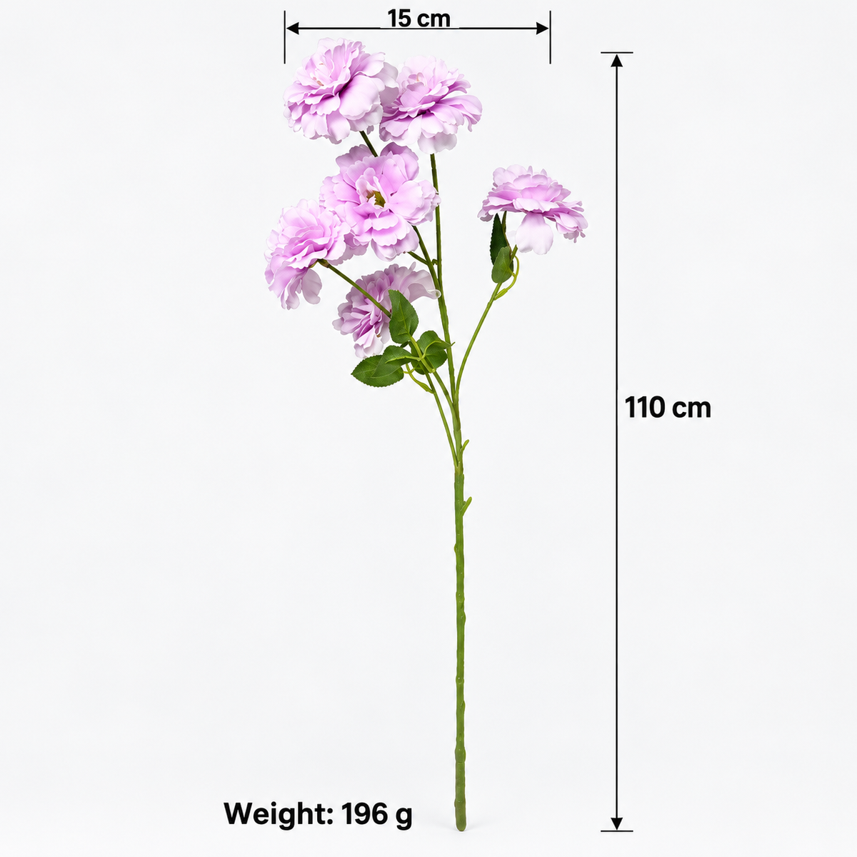 Artificial Lavender Purple Flower Stick – 110 cm Decorative Floral Spray for Home, Office & Wedding Décor