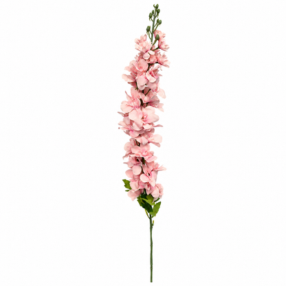 Artificial Blush Pink Delphinium Flower Stick – 120 cm Tall Floral Stem for Vases, Home & Wedding Décor