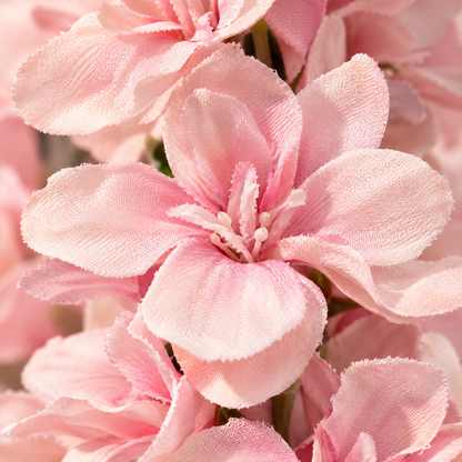 Artificial Blush Pink Delphinium Flower Stick – 120 cm Tall Floral Stem for Vases, Home & Wedding Décor