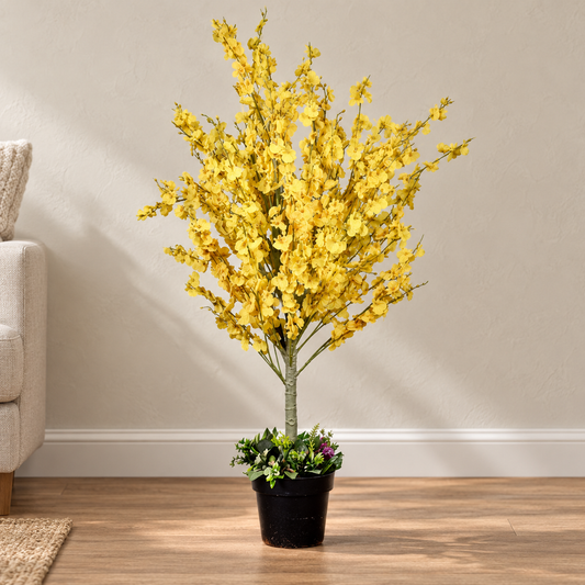Artificial Plant Oncidium "Dancing Lady" Potted Tree