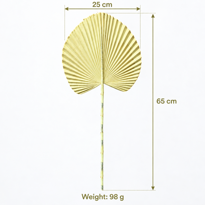 Artificial Cream Fan Palm Leaf Stick – 65 cm Decorative Stem for Vases, Home & Wedding Décor