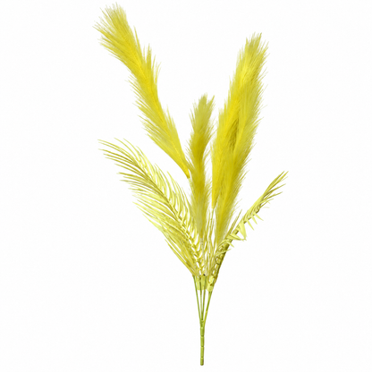 Artificial Yellow Pampas Grass Bunch – 70 cm Decorative Plume Spray for Vases, Home & Event Décor