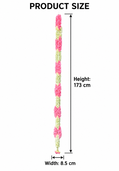 Artificial Flower Garland Sakad Ladi Pink & White |Pack of 1