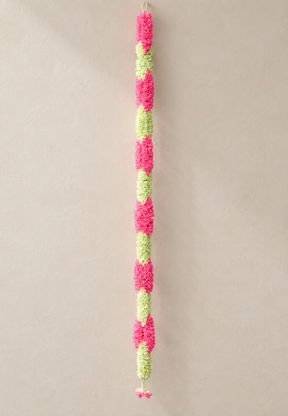 Artificial Flower Garland Sakad Ladi Pink & White |Pack of 1