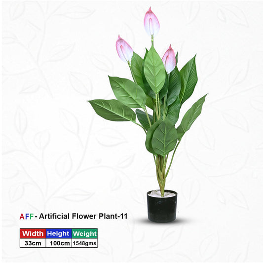 Artificial Blush Peace Lily Potted Plant