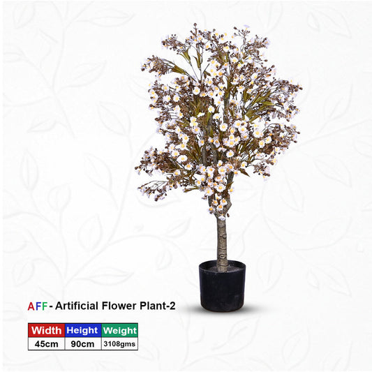Artificial Plant White Daisy Blossom Potted Tree