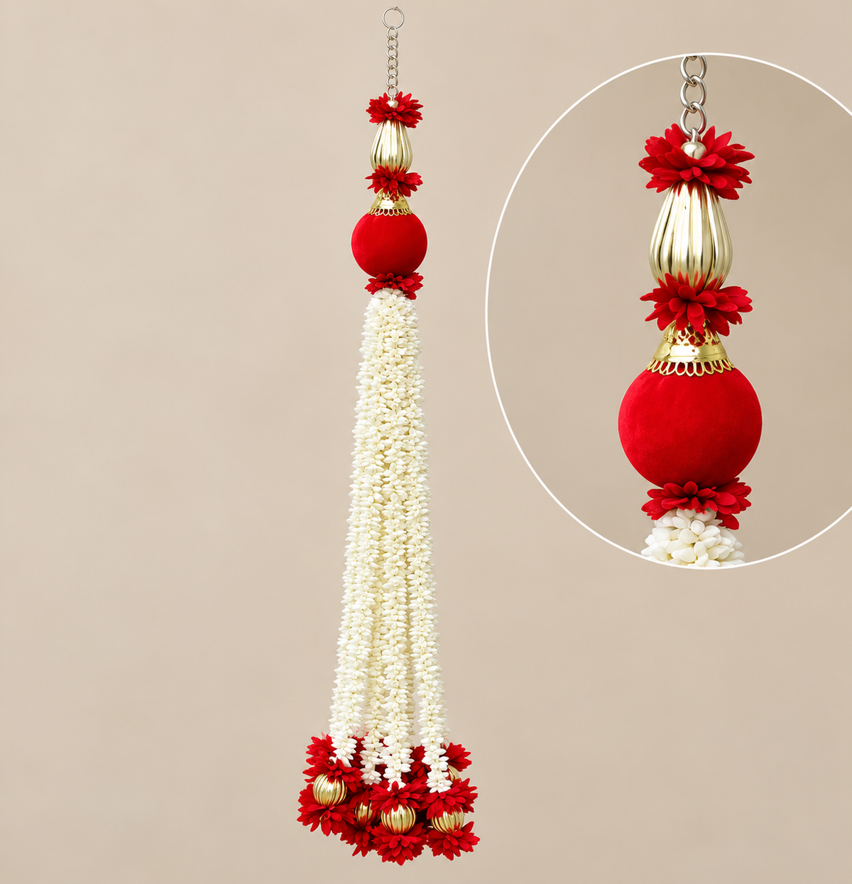 Artificial Flower Ladi mogra Red | Pack of 1