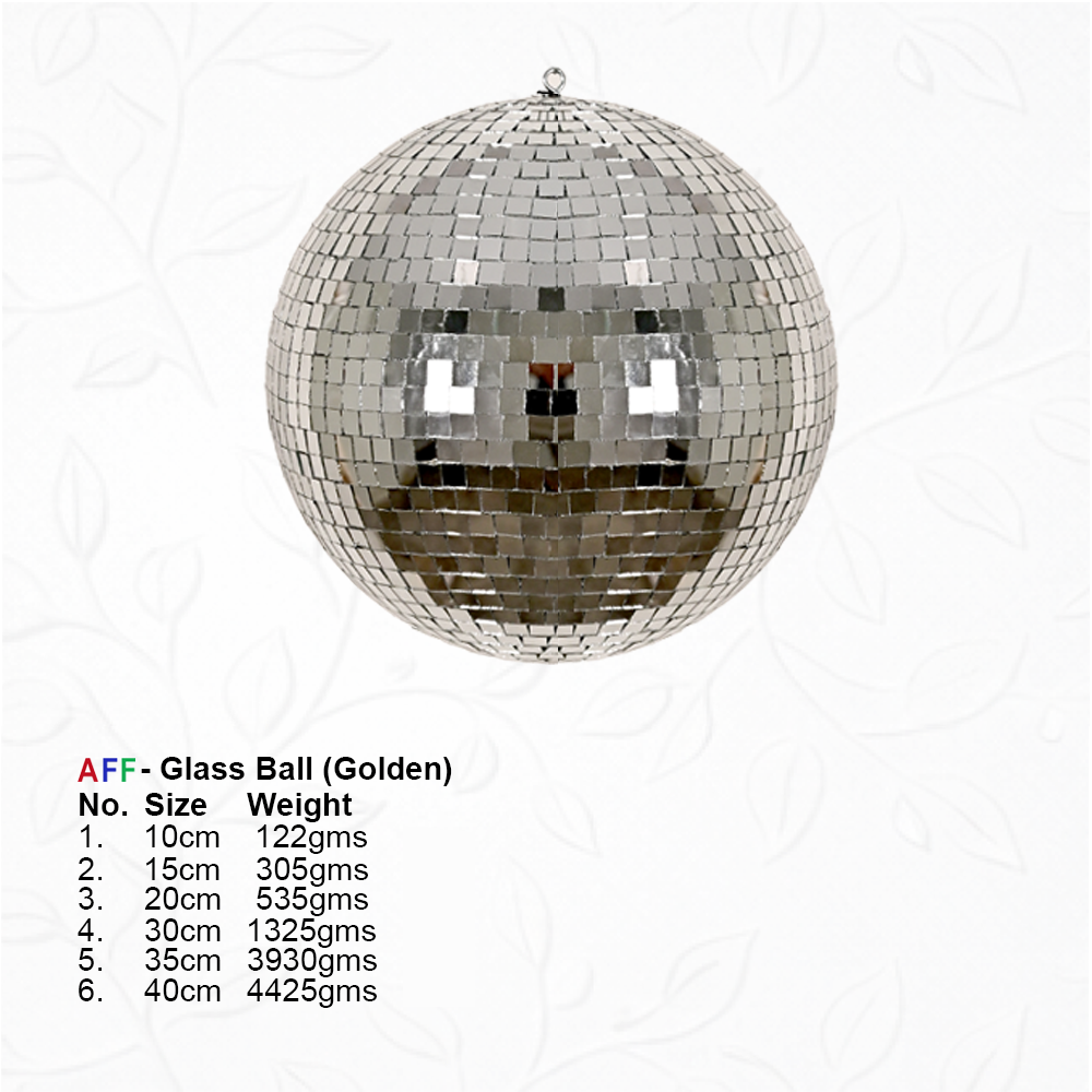 Artificial Mirror Ball Silver Glass Ball