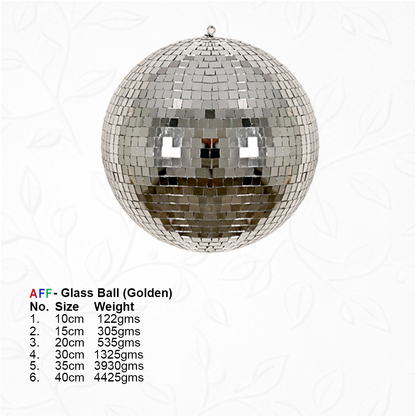 Artificial Mirror Ball Silver Glass Ball