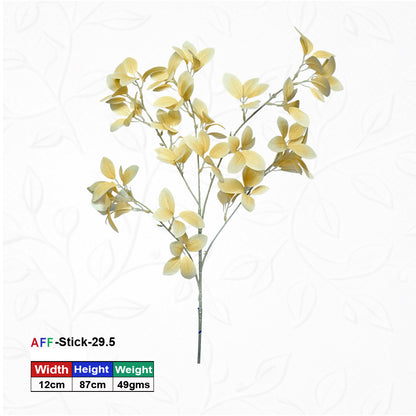 Artificial Light Golden Stems Leaves Branches | AFF Stick 29.5