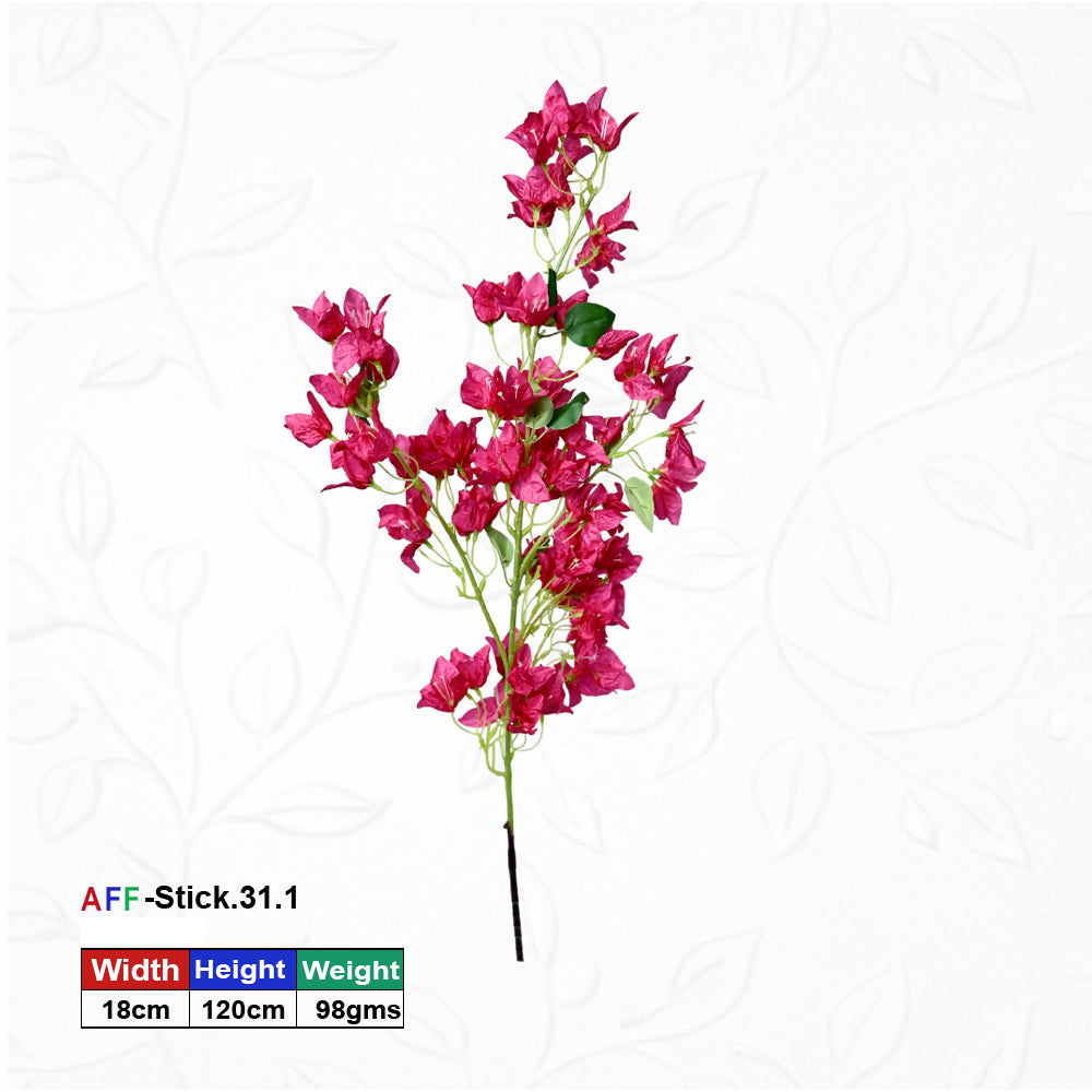 Artificial Cherry Red Flowers Silk Bougainvillea Branches | AFF Stick 31.1