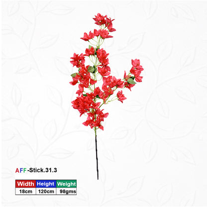 Artificial Red Flowers Silk Bougainvillea Branches | AFF Stick 31.3