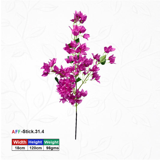 Artificial Pink Flowers Silk Bougainvillea Branches | AFF Stick 31.4