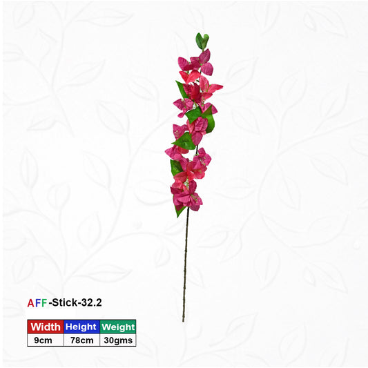 Artificial Dark Pink Silk Flowers Branch | AFF Stick 32.2