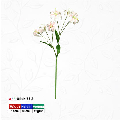 Artificial Pink Lily Faux Flower | AFF Stick 35.2