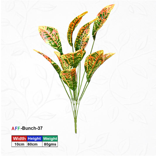 Artificial Orange Green Croton Plant | AFF Bunch -37