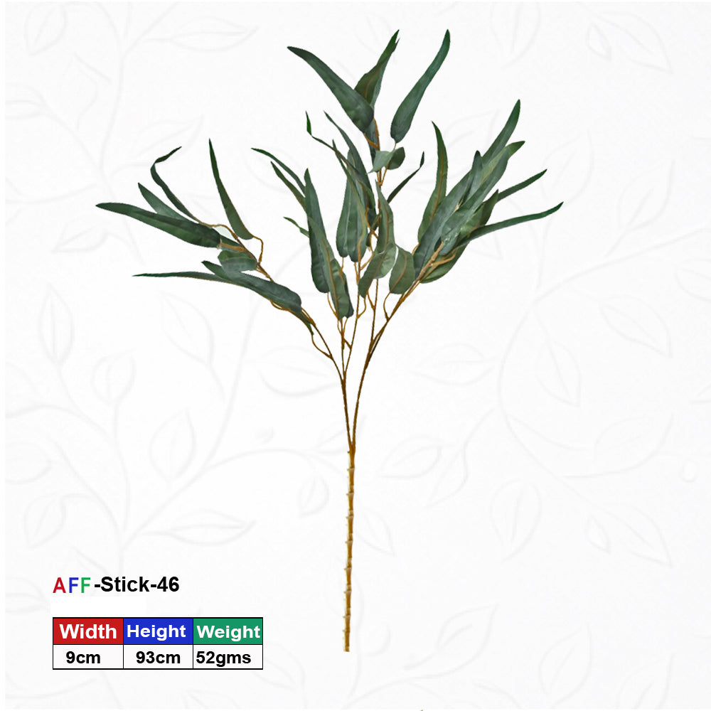 Artificial Wax Leaves Spray Green | AFF Stick -46