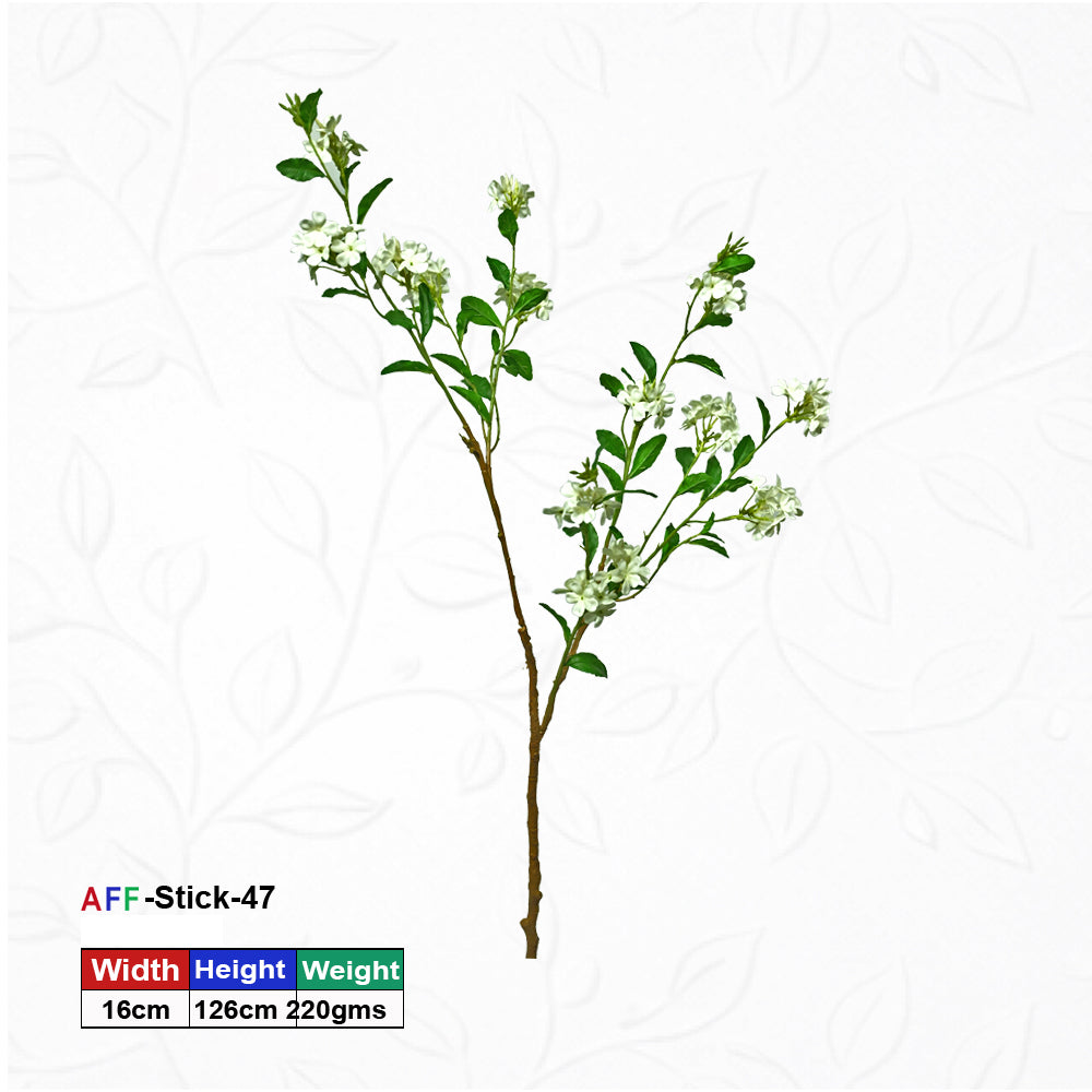 Artificial Wax Flower Spray White | AFF Stick -47
