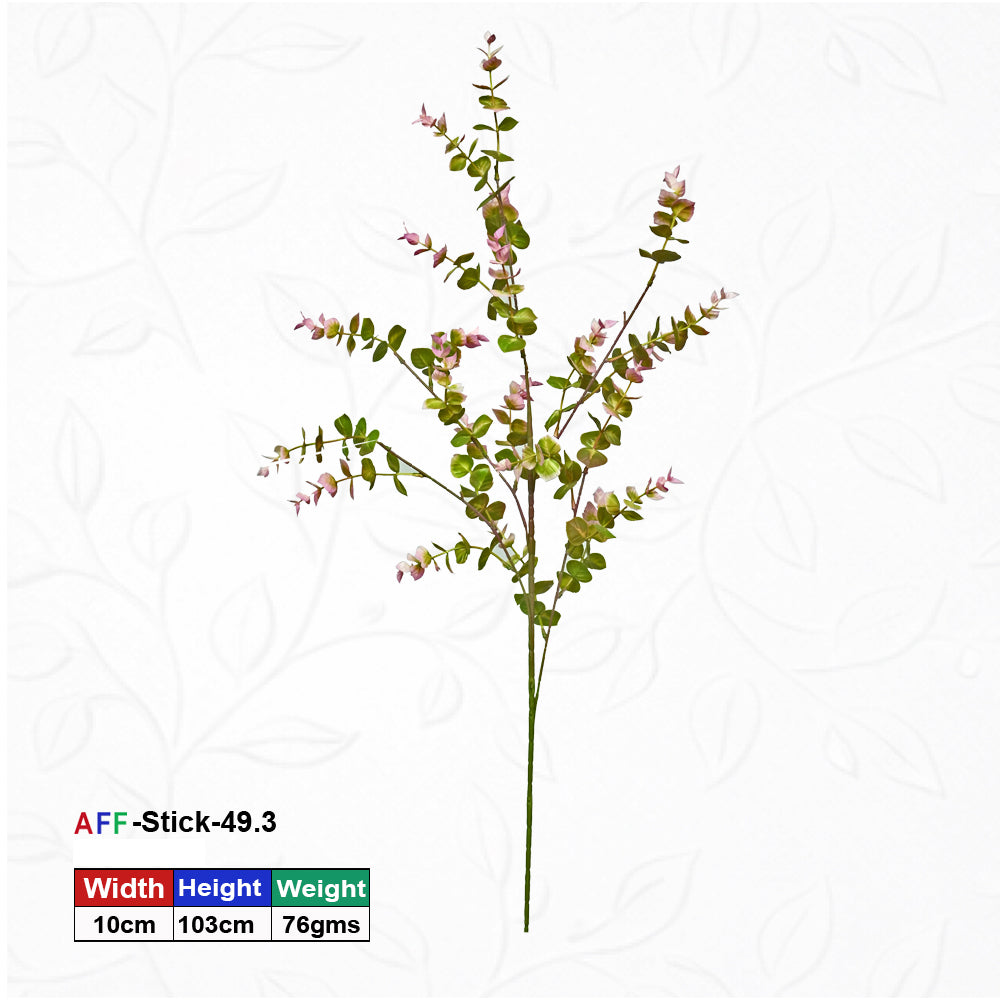 Artificial Flower Bunch - Eucalyptus Purple & Green Sticks | AFF Stick -49.3