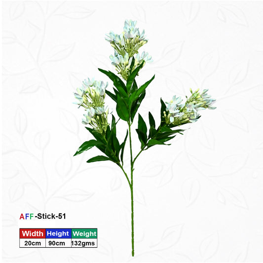 Artificial Small White Bouvardia Floral Bush | AFF Stick -51