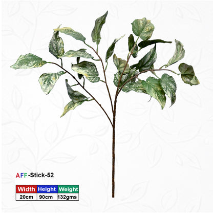 Artificial Small Green Leaves Croton Plant | AFF Stick -52