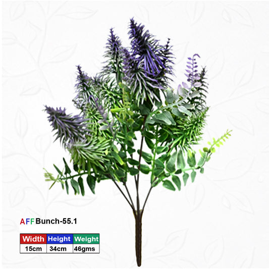 Artificial Lavender/Eucalyptus Leaves Stick | AFF Bunch -55.1