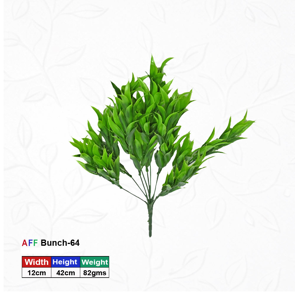 Artificial Aavana Bamboo/Palm Green Leaves | AFF Bunch-64
